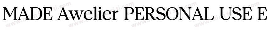 MADE Awelier PERSONAL USE ExtraBold字体转换
